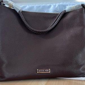 Michael Kors leather brown large shoulder bag